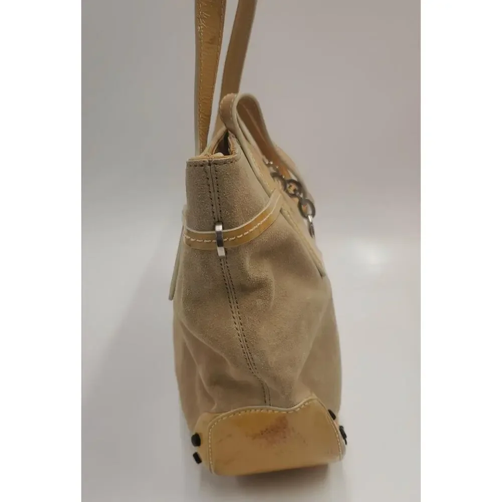 Vintage Tod’s Light Brown & Yellow Leather Shoulder Bag – Italian Luxury Classic